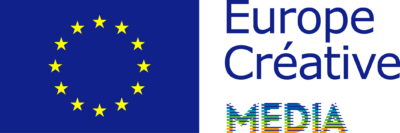 EU flag Crea EU + MEDIA FR
